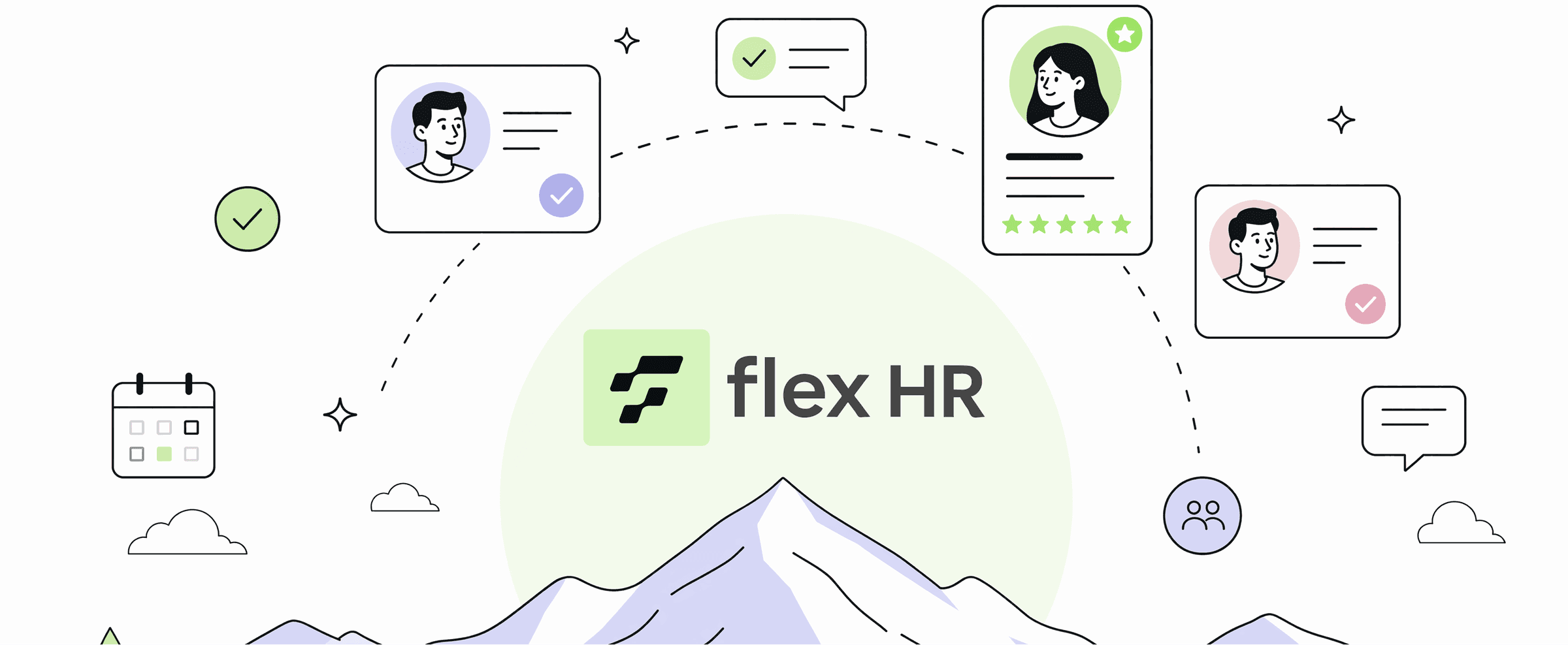 Flex HR footer illustration